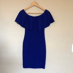 Almost Famous Off-the-Shoulder Royal Blue Size XS